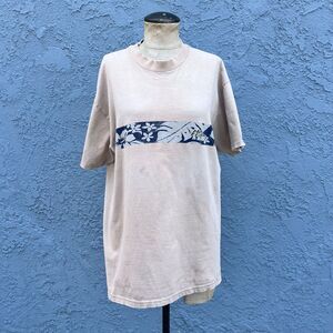 Vintage 90s NO FEAR T-Shirt Mens Large Beige Distressed Skater